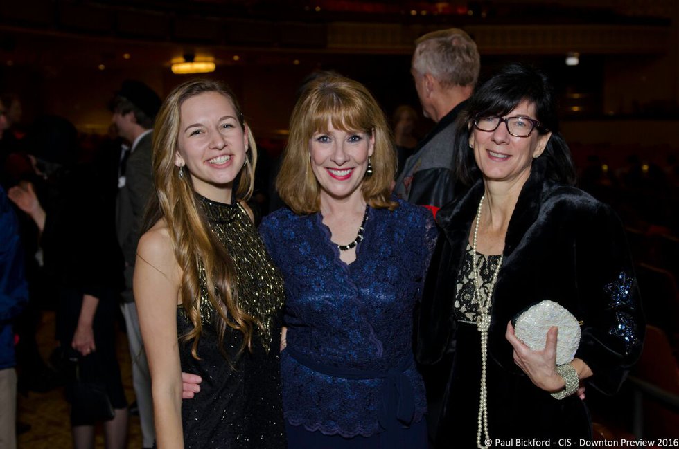 Libby and Lisa Ebeling pose with Phyllis Logan by Paul Bickford.jpg