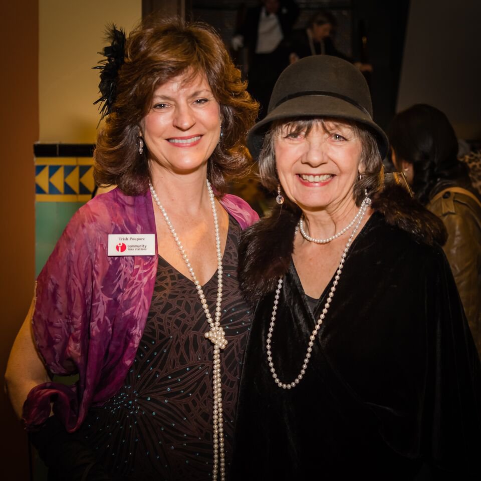 Station staffer Trish Poupore with Mary Ann Wilson by Joe Ring.jpg
