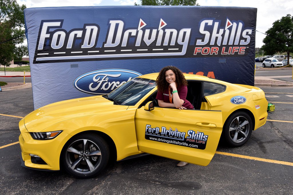 Hands at 10 and 2 Ford Driving Skills for Life Course