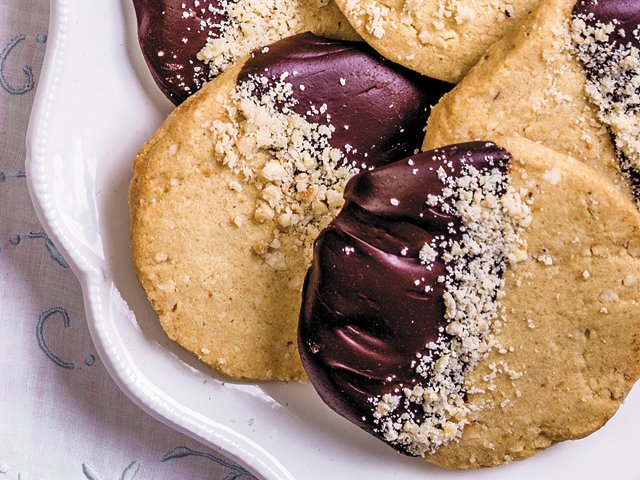 Gluten-Free Chocolate Covered Hazelnut Cookies